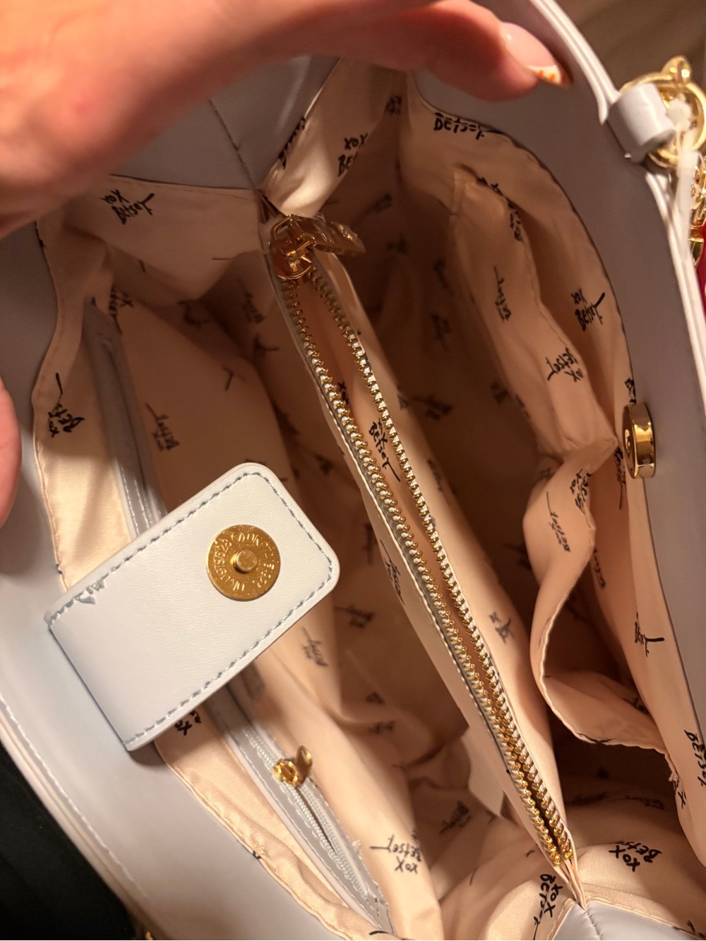 Betsey Johnson Denim Floral Satchel with Pastel Hot Air Balloon Charm NWT 💐 - Picture 9 of 13